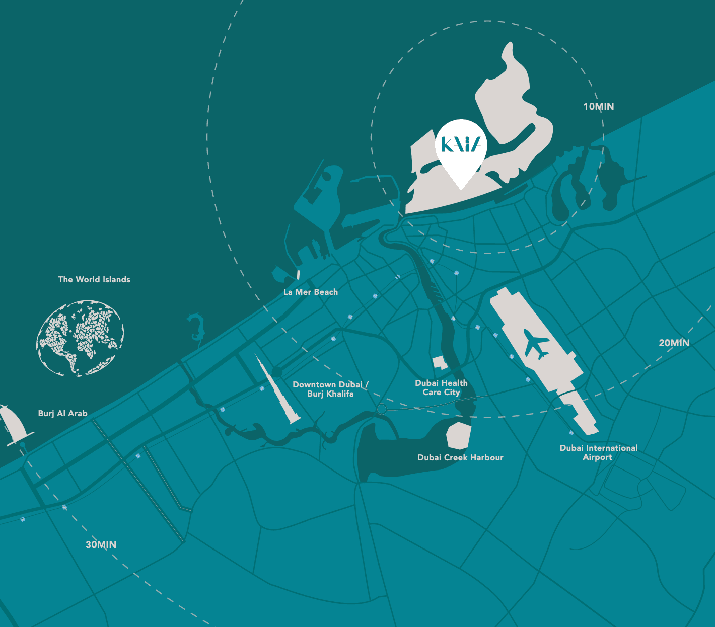Kaïa Residences Location Map - Dubai